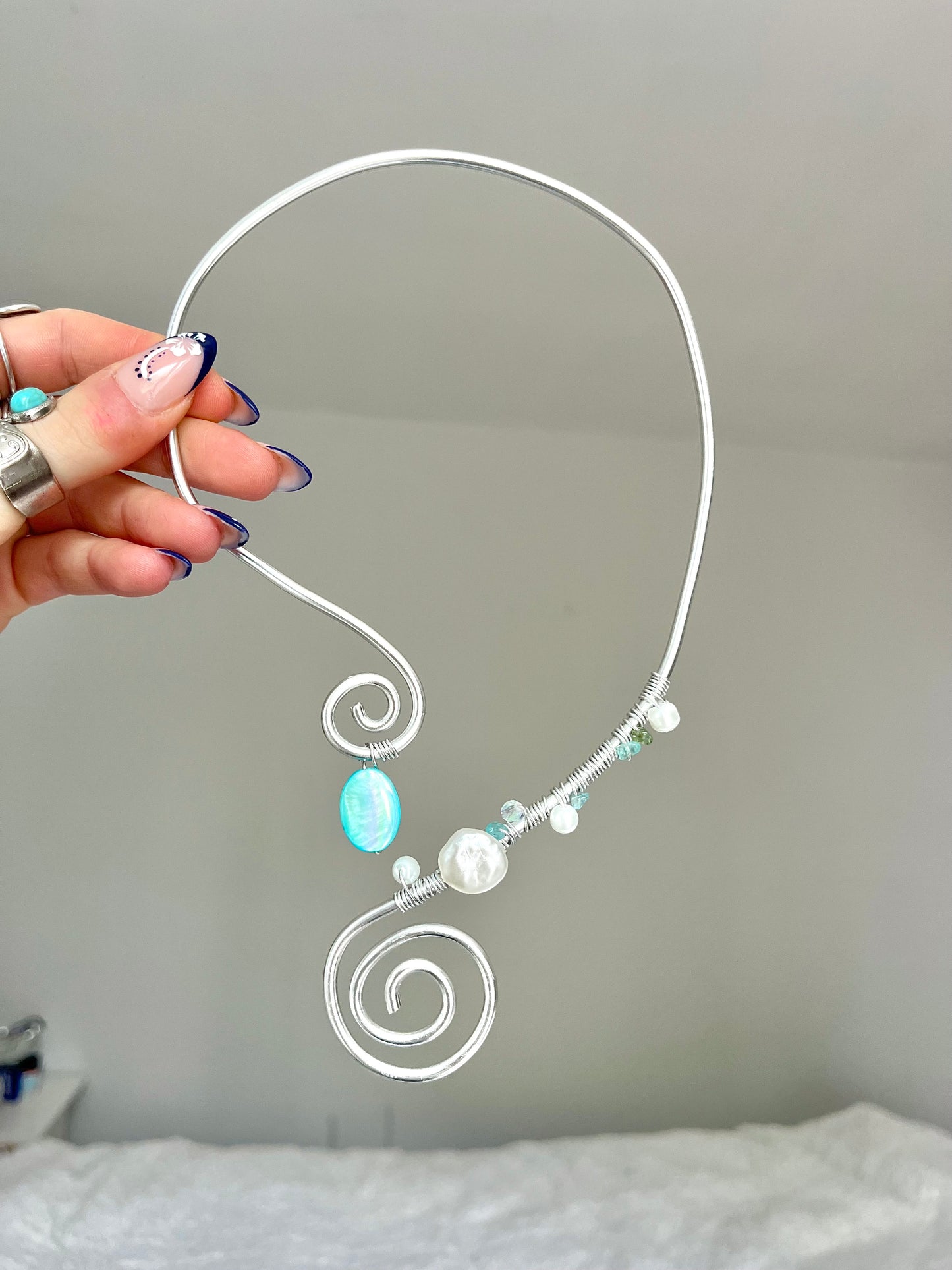 Statement Aquamarine necklace