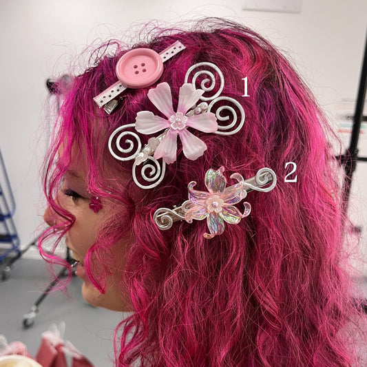 Pink Hair clips !!