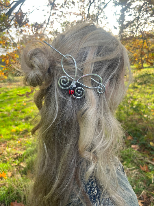 Autumn hair pin- ladybug✨🐞