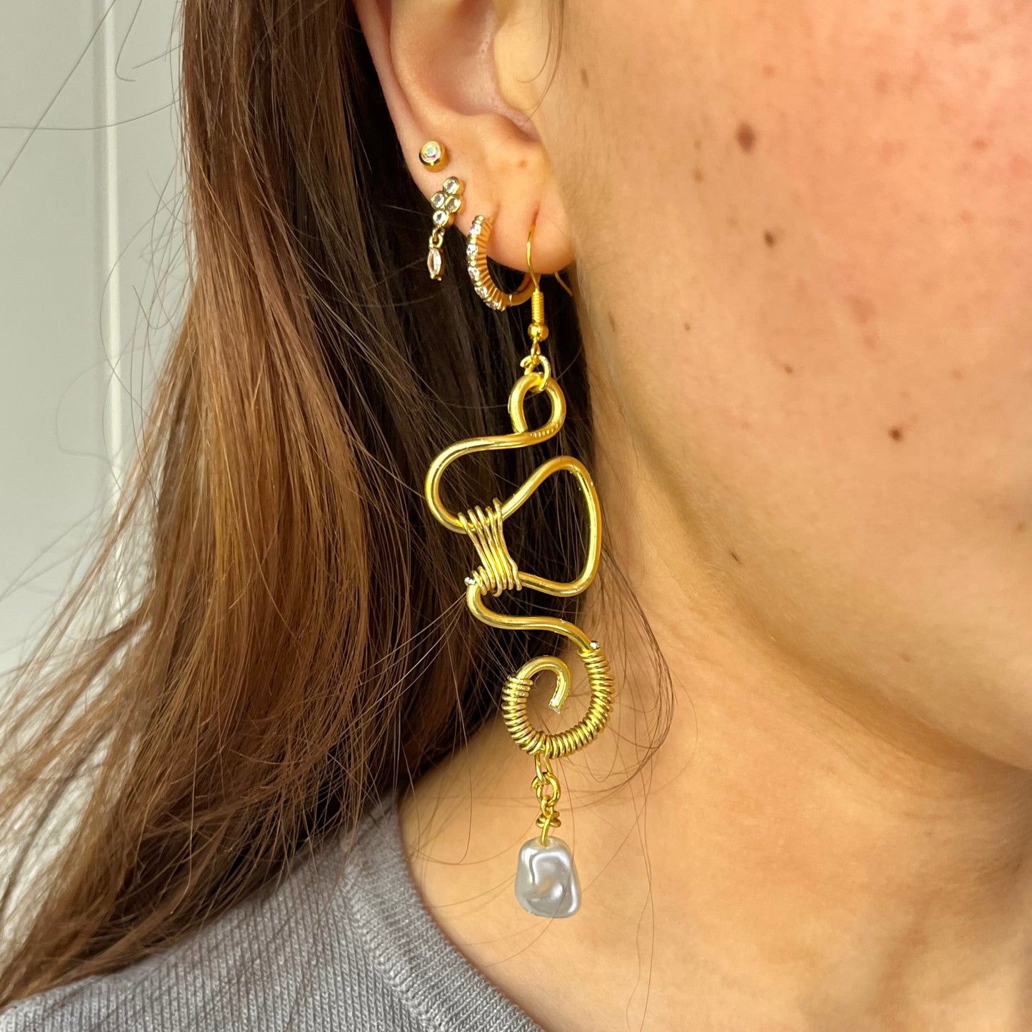 Wire wrap boho earrings