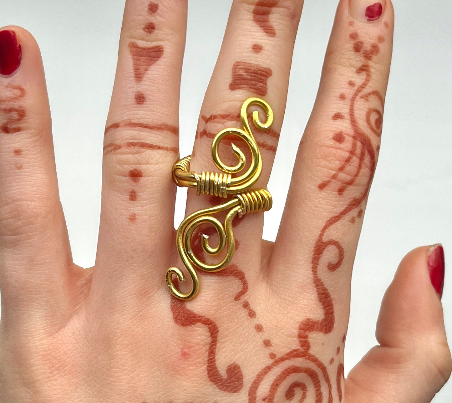 Gold wire wrap ring